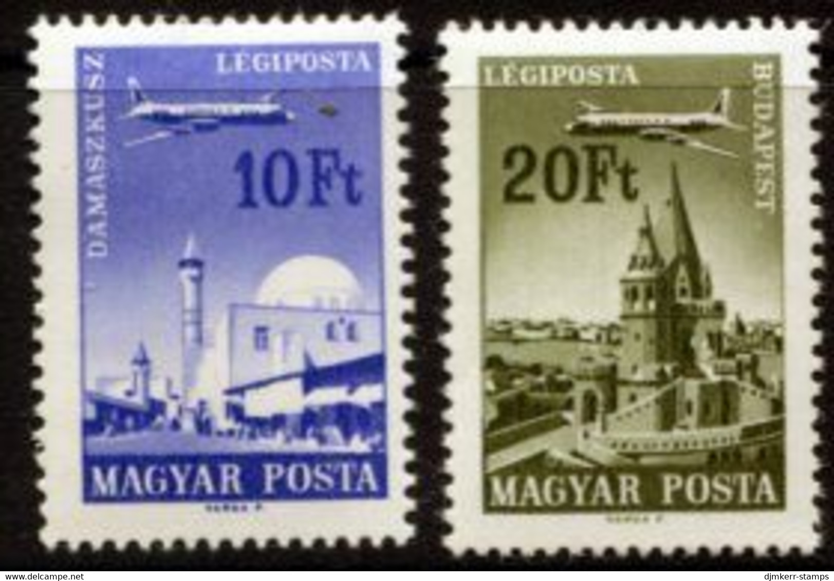 HUNGARY 1967 Airmail Definitive 10 And 20 Ft. MNH / **.  Michel 2315+16 - Neufs