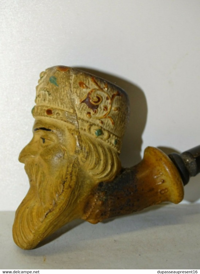 BELLE ANCIENNE PIPE HIPPOLITE LEON BONNAUD N° 118 MARSEILLE FRANCE Terre Cuite COLLECTION OBJETS DU FUMEUR VITRINE - Pipas En Tierra Y En Porcelana