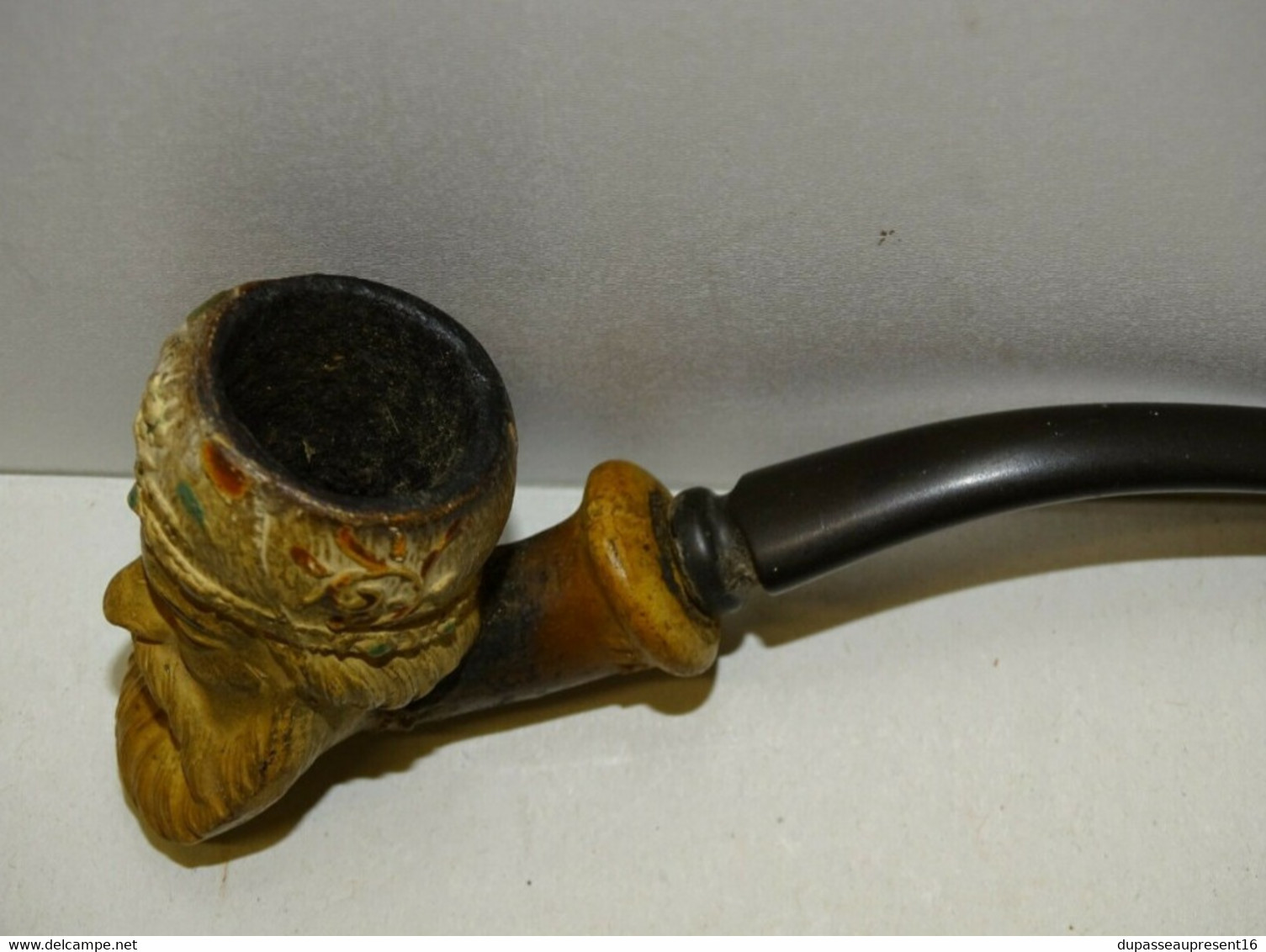BELLE ANCIENNE PIPE HIPPOLITE LEON BONNAUD N° 118 MARSEILLE FRANCE Terre Cuite COLLECTION OBJETS DU FUMEUR VITRINE - Porcelain Pipes
