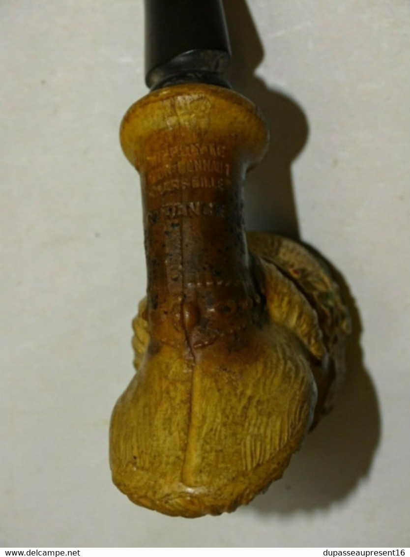 BELLE ANCIENNE PIPE HIPPOLITE LEON BONNAUD N° 118 MARSEILLE FRANCE Terre cuite COLLECTION OBJETS DU FUMEUR VITRINE