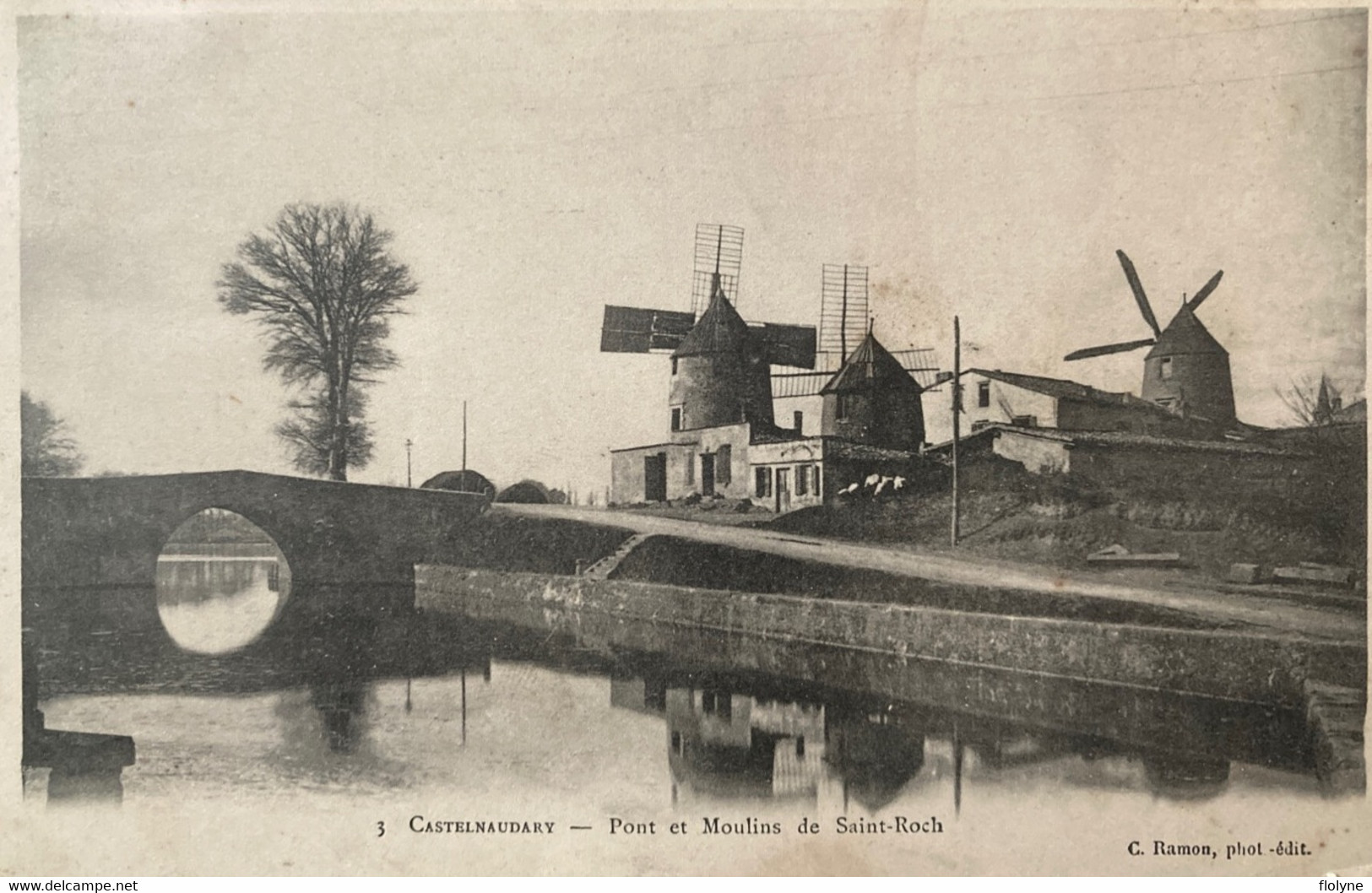 Castelnaudary - Le Pont Et Moulins De St Roch - Moulin à Vent Molen - Castelnaudary