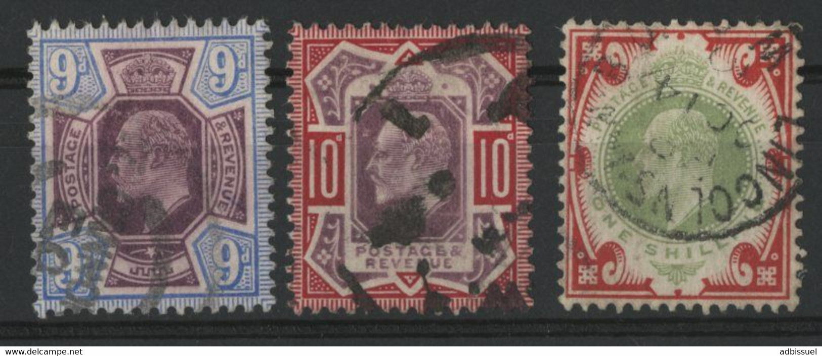 N° 115 à 117 "Edmond VII" Oblitérés Cote 160 €. - Oblitérés