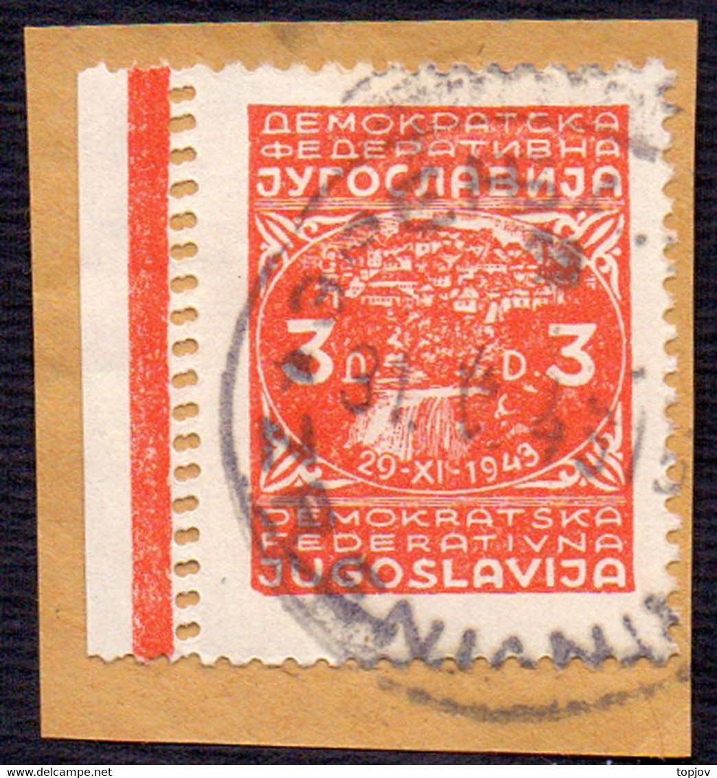 JUGOSLAVIA - DOUBLE PERF - JAJCE - 1947 - Imperforates, Proofs & Errors