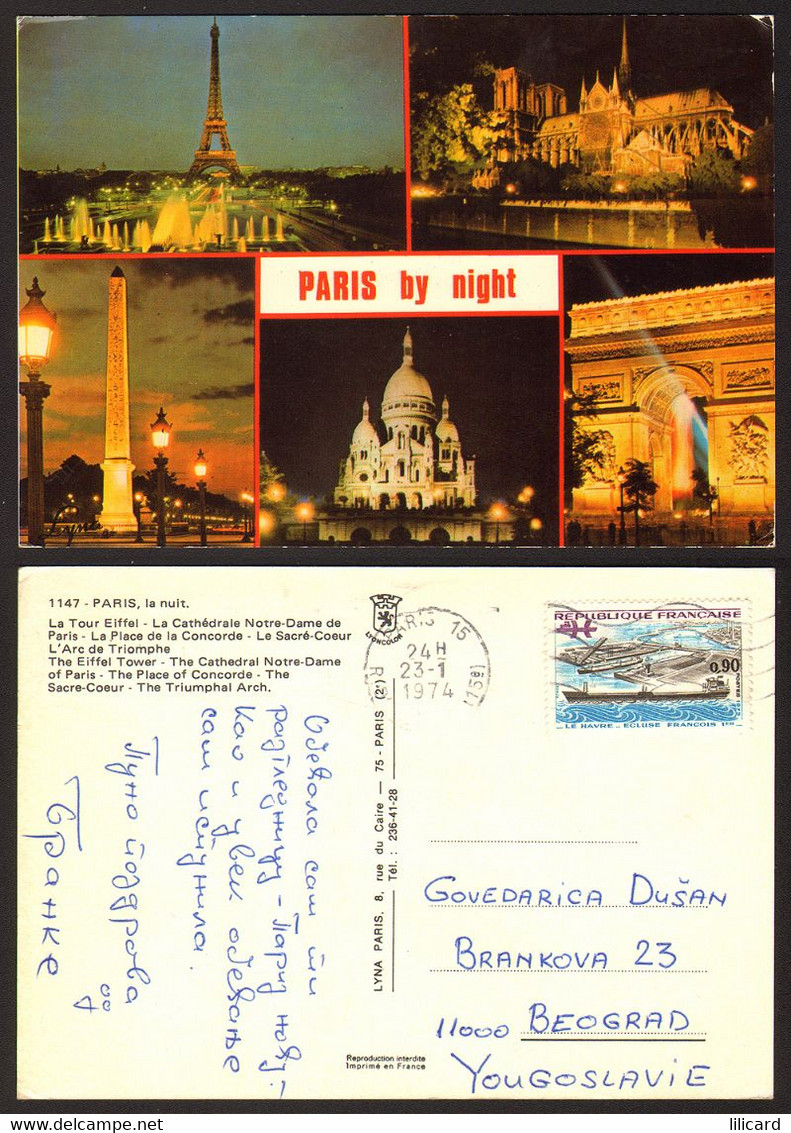 France Paris By Night   Nice Stamp   #22800 - Autres & Non Classés