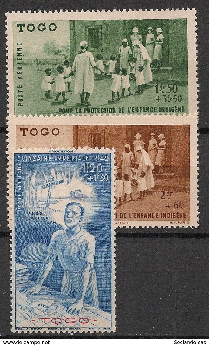 Togo - 1942 - Poste Aérienne PA N°Yv. 6 à 8 - Série Complète - Neuf Luxe ** / MNH / Postfrisch - Unused Stamps