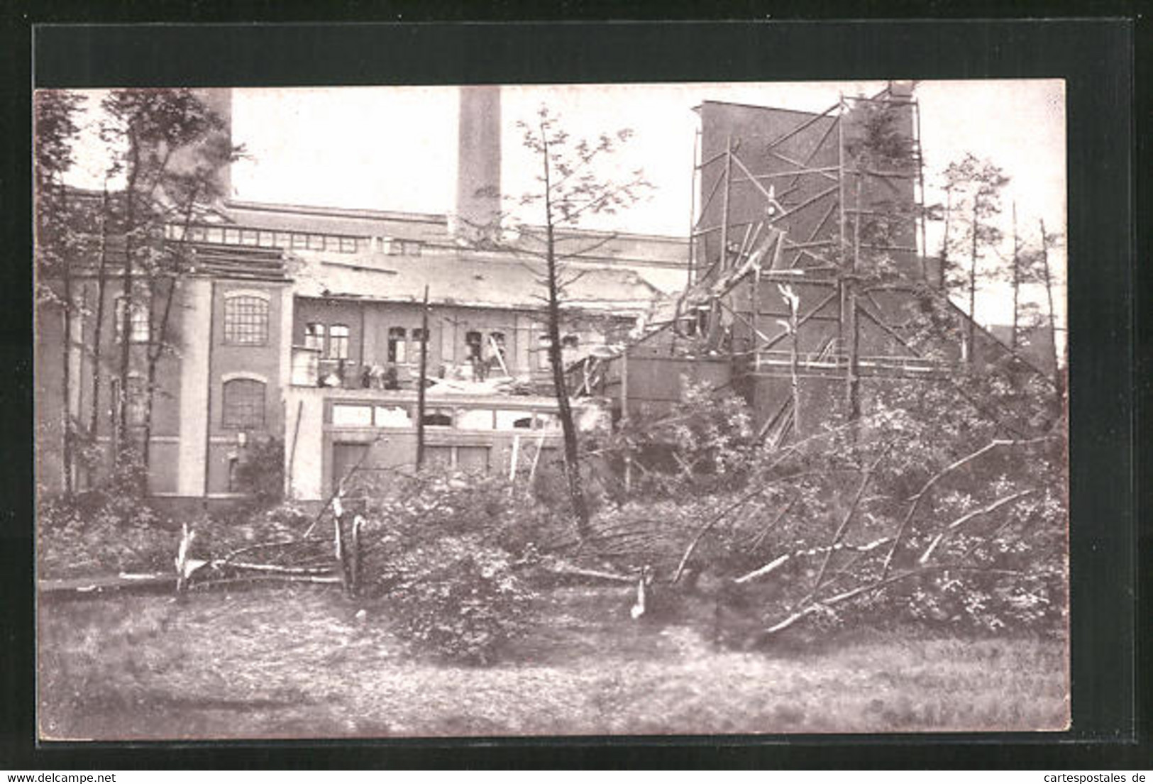 AK Chemnitz, Elektrizitätswerk, Strum-Katastrophe 1916 - Inondations