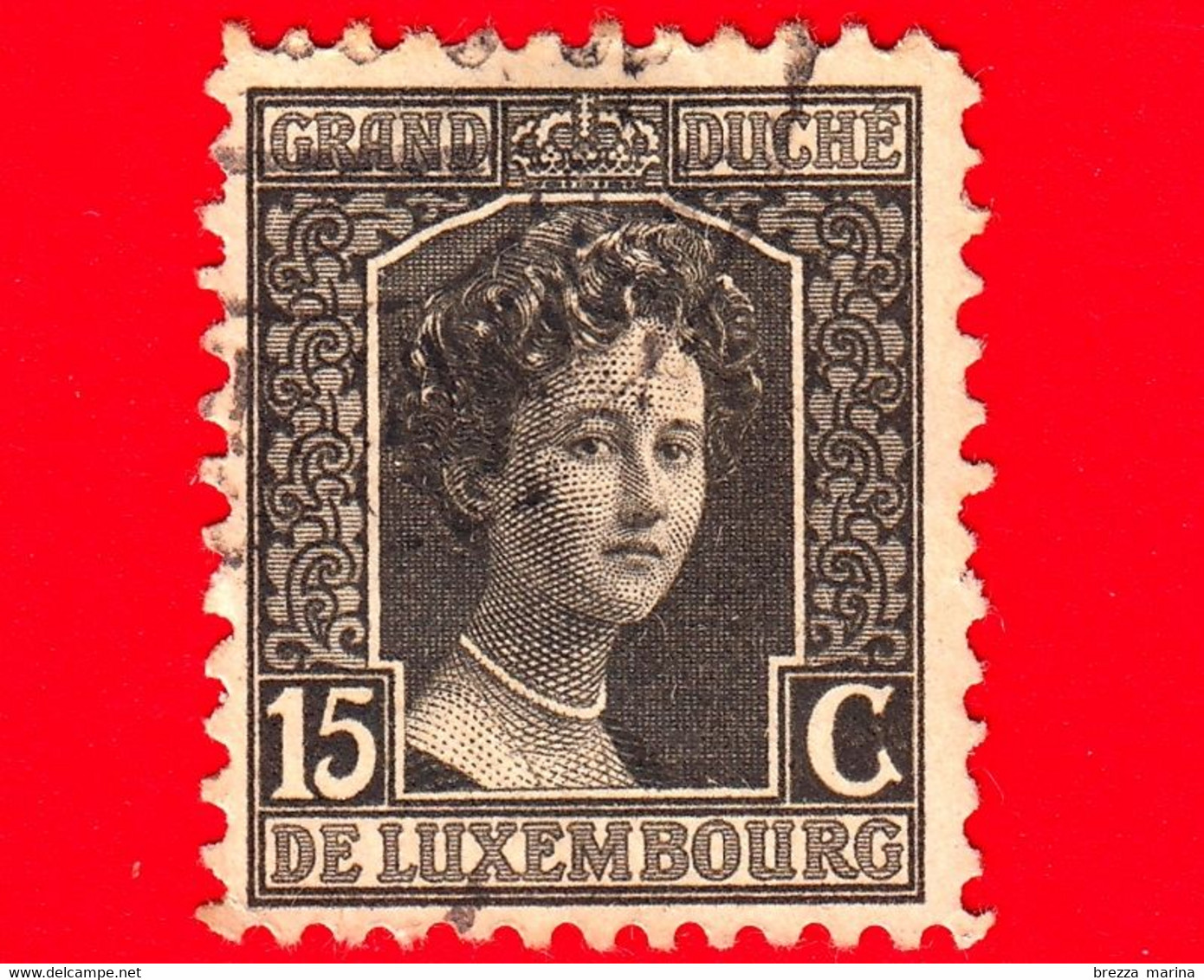 LUSSEMBURGO - Usato - 1914 - Ritratto Della Granduchessa Maria Adelaide (rivolto Verso Destra) - 15 - 1914-24 Marie-Adélaïde