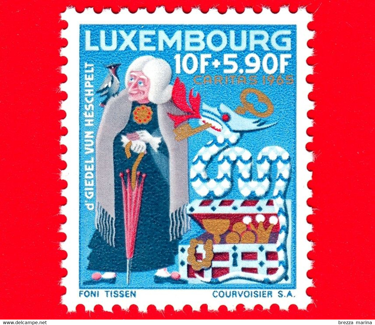 Nuovo - MNH - LUSSEMBURGO - 1965 - CARITAS - Fairy Tales - Fiabe - La Vecchia Signora Di Heispelt (Redange-sur-Attert) - - Nuovi