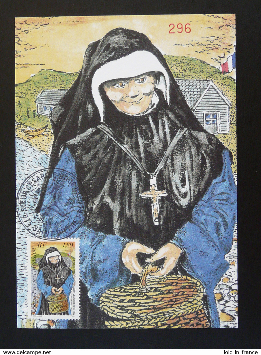 Carte Maximum Card Soeur Cesarine Saint Pierre Et Miquelon 1995 - Cartes-maximum