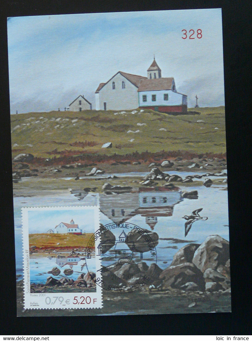 Carte Maximum Card Peinture Reflets Saint-Pierre Et Miquelon 2001 - Cartes-maximum