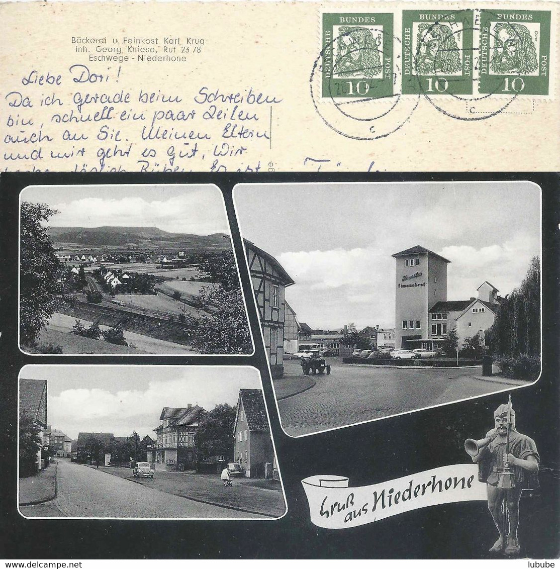 Eschwege Niederhone - Bäckerei Feinkost Krug             Ca. 1960 - Eschwege