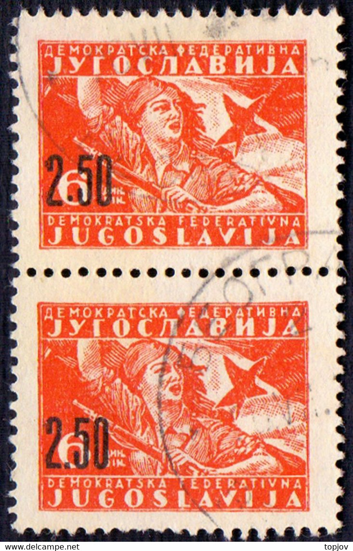 JUGOSLAVIA  - PARTISANS  Ovpt. I+II Type - Used - 1946 - Sin Dentar, Pruebas De Impresión Y Variedades