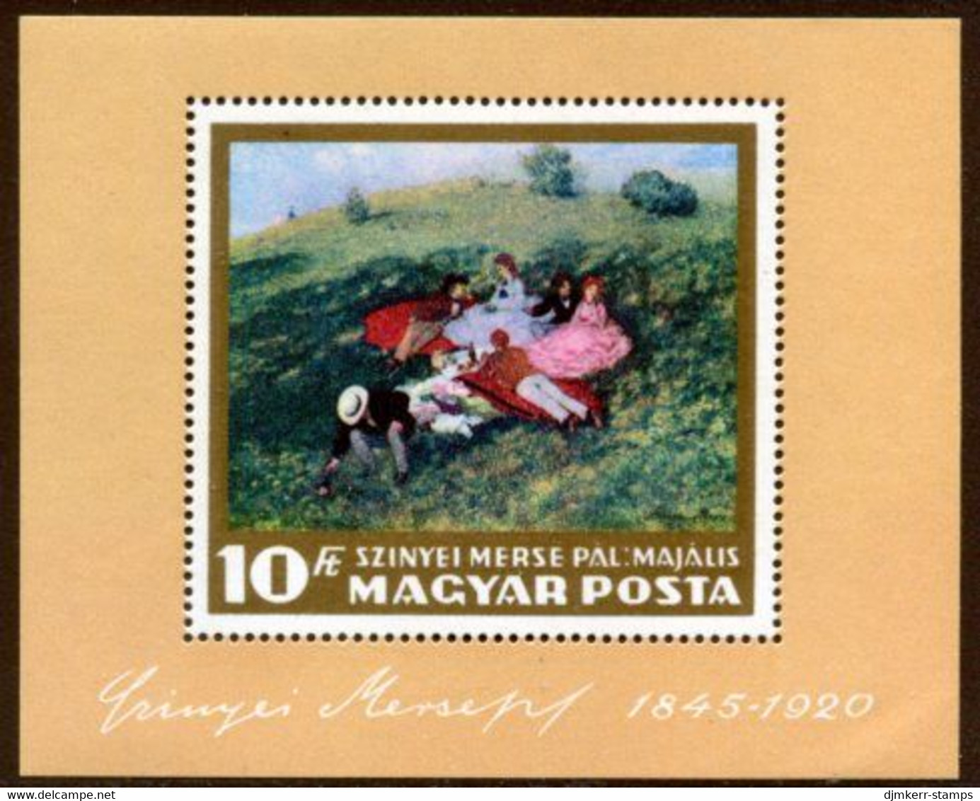 HUNGARY 1966 National Gallery Painting Block MNH / **.  Michel Block 56 - Ungebraucht