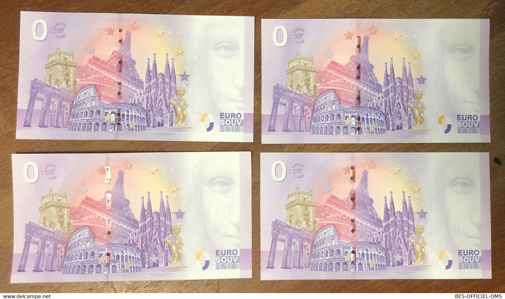 2021 LOT 4 BILLETS 0 EURO SOUVENIR CARRY + SAUSSET + STE-VICTOIRE + MARSEILLE NORMAL PAPER MONEY 0 EURO SCHEIN BANKNOTE - Essais Privés / Non-officiels