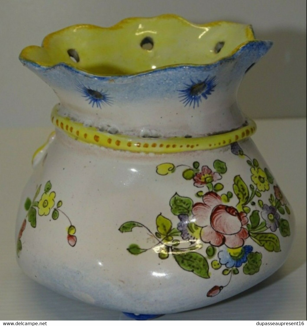 RARE VASE Ou VIDE POCHE ALFRED RENOLEAU AR A Céramique Fin XIXe Forme BOURSE Déco TABLE VITRINE COLLECTION - Angoulême/Le Renoleau (FRA)