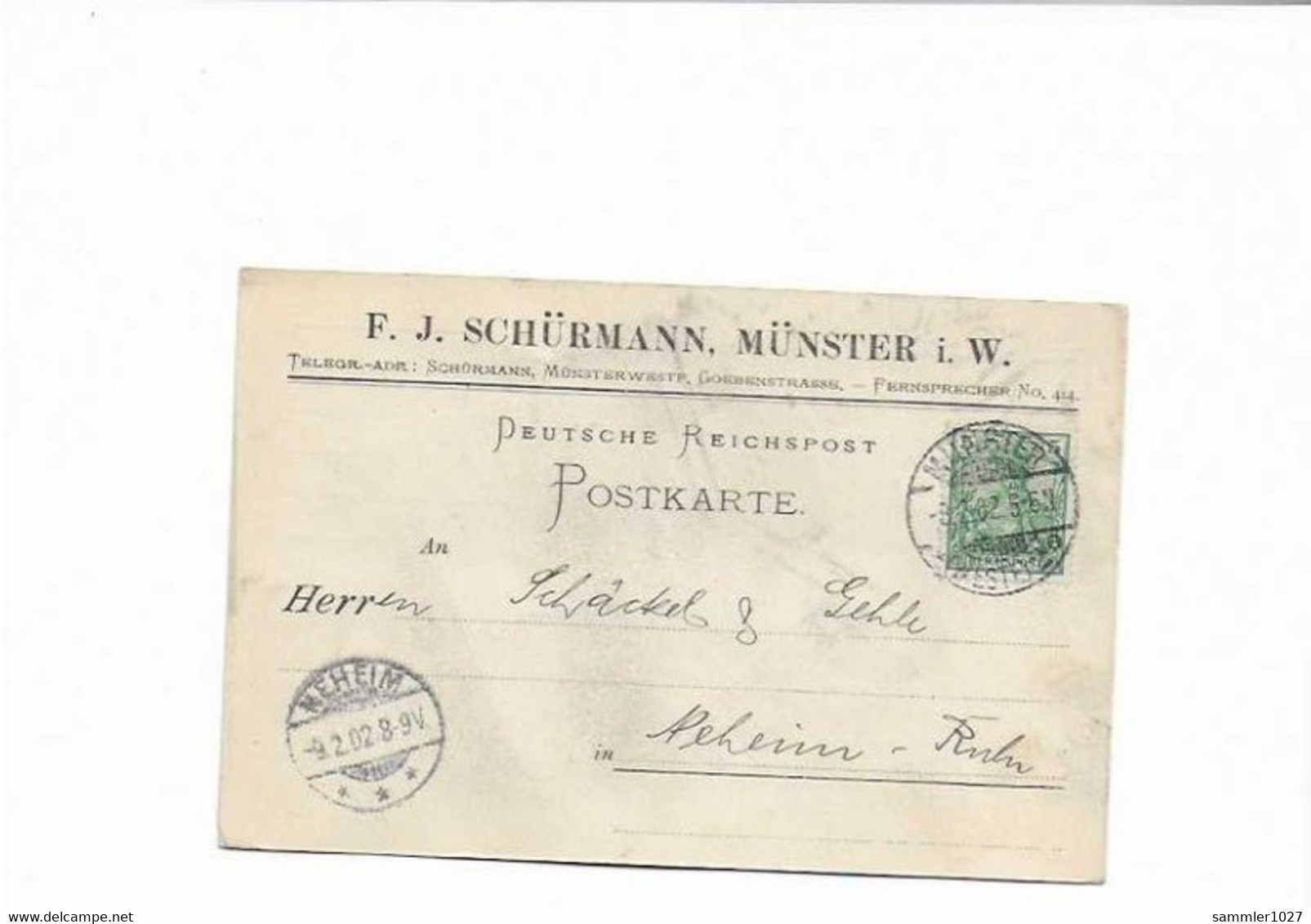 Karte Aus Münster 1902 - Cartas & Documentos