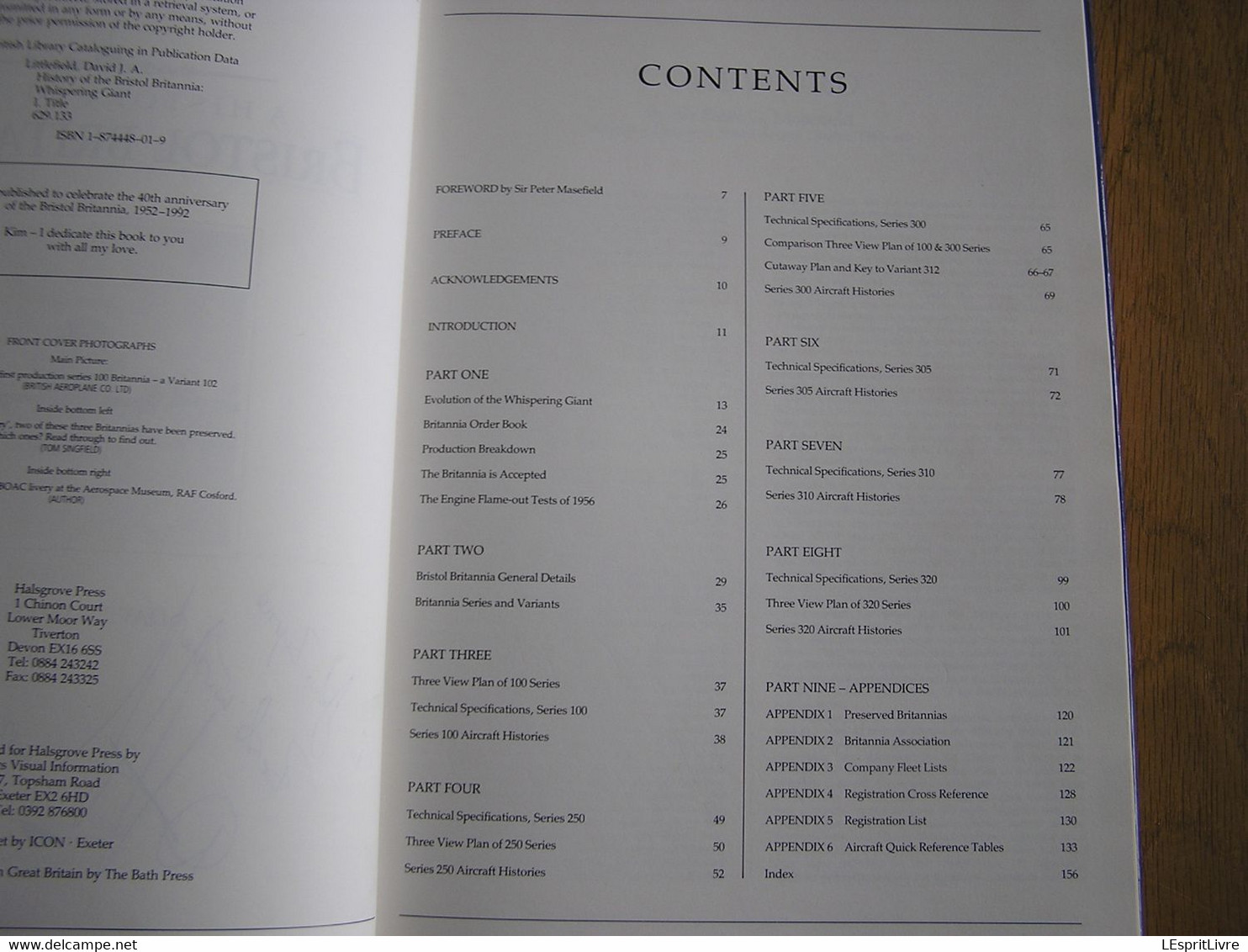 A HISTORY OF THE BRISTOL BRITANNIA Royaume Uni UK BOAC Aviation Avion Aircraft Company Aéronautique Canadair - Sonstige & Ohne Zuordnung