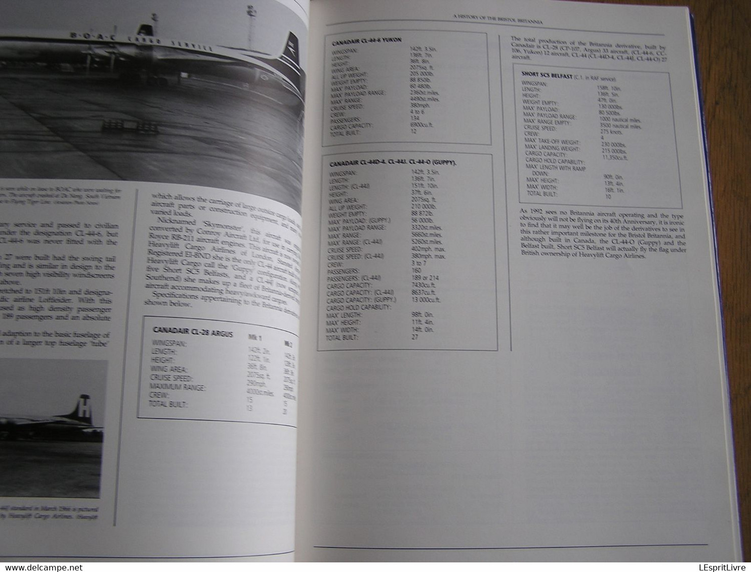 A HISTORY OF THE BRISTOL BRITANNIA Royaume Uni UK BOAC Aviation Avion Aircraft Company Aéronautique Canadair