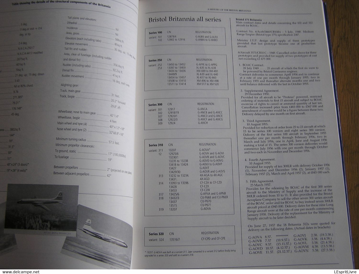 A HISTORY OF THE BRISTOL BRITANNIA Royaume Uni UK BOAC Aviation Avion Aircraft Company Aéronautique Canadair