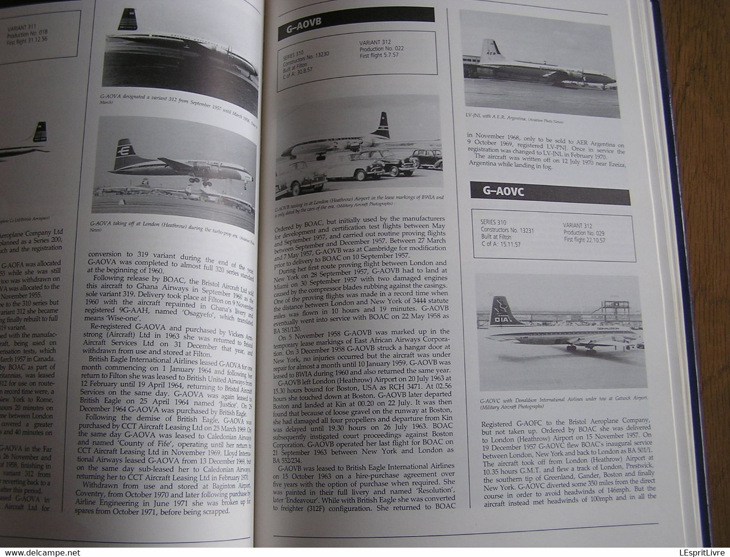 A HISTORY OF THE BRISTOL BRITANNIA Royaume Uni UK BOAC Aviation Avion Aircraft Company Aéronautique Canadair