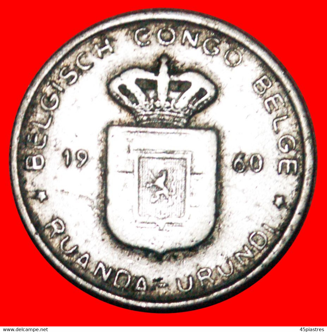 • PALMTREE (1957-1960): BELGIAN CONGO - RUANDA-URUNDI ★ 1 FRANC 1960! LOW START ★ NO RESERVE! - 1951-1960: Baudouin I