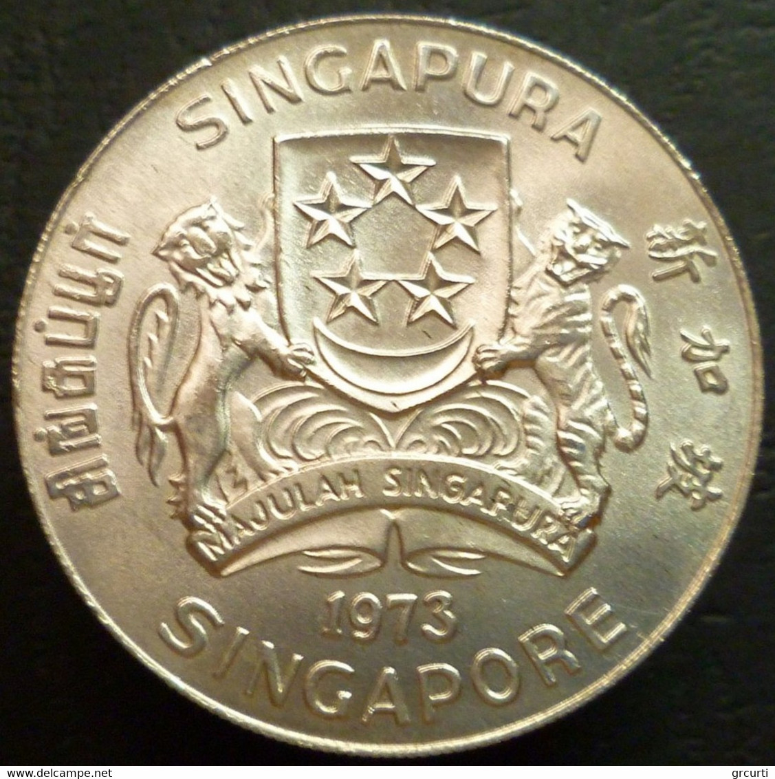 Singapore - 10 Dollars 1973 - Hawk Descending - KM# 9.2 - Singapore