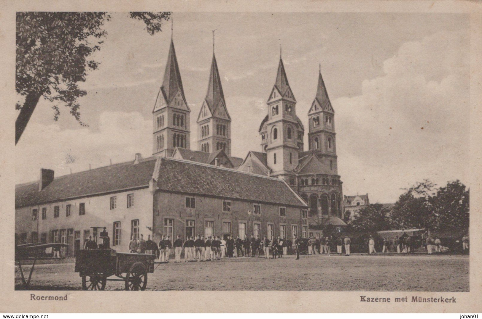 ROERMOND - 1916 - Kazerne Met Munsterkerk - Roermond