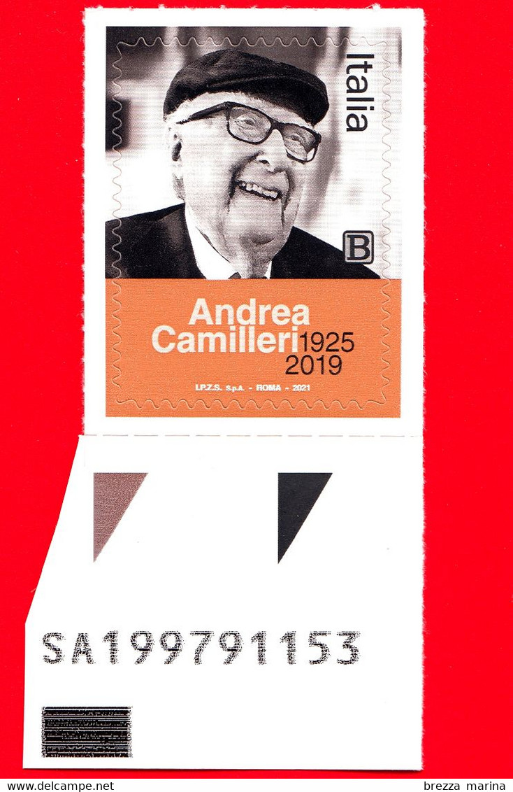 Nuovo - MNH - ITALIA - 2021 - Andrea Camilleri, Scrittore - Ritratto -  B - Alfanumerico - 2021-...: Nieuw/plakker