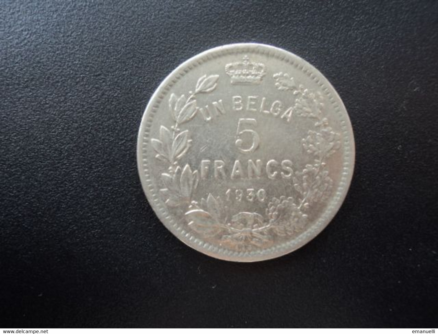 BELGIQUE * : UN BELGA - 5 FRANCS   1930    Position B / Tranche A ***   CMB 382b ** / KM 97.1      SUP - 5 Francs & 1 Belga