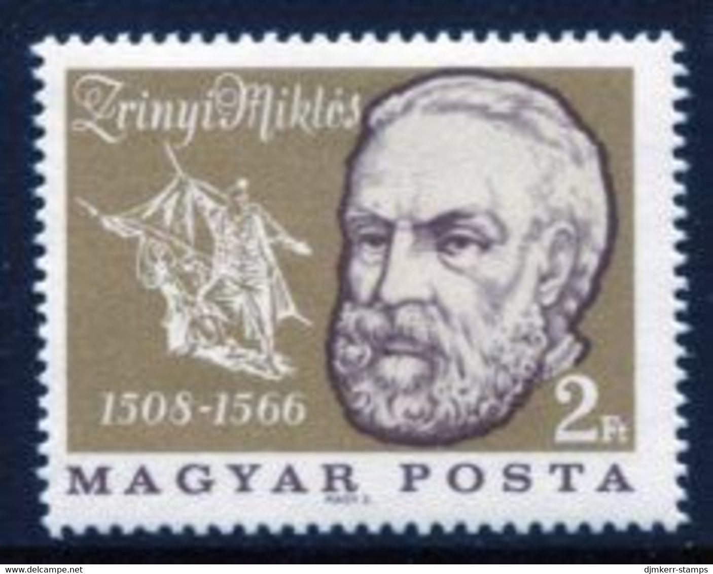 HUNGARY 1966 Zrinyi Quatercentenary MNH / **.  Michel 2252 - Ungebraucht