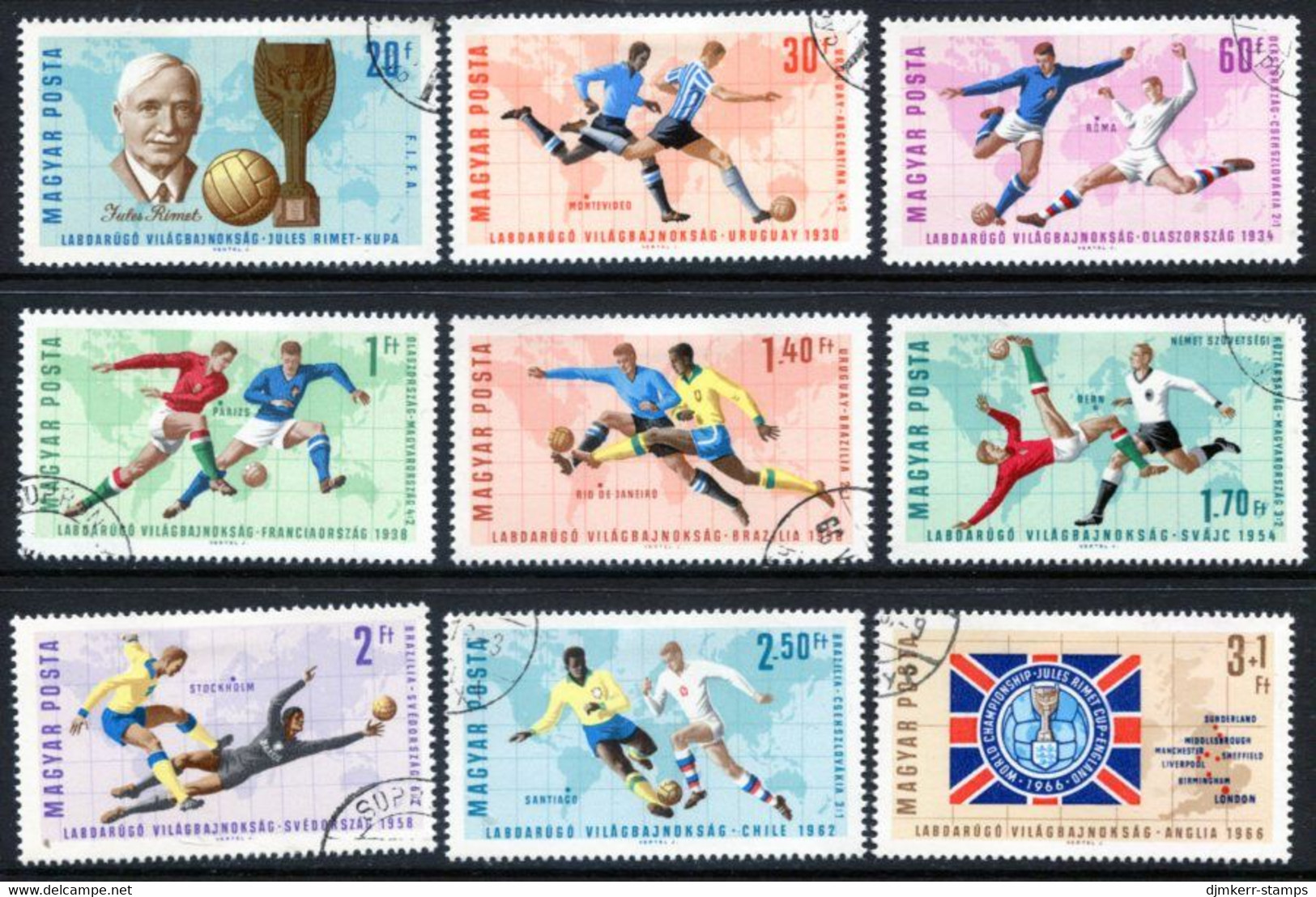 HUNGARY 1966 World Cup Football Used   Michel 2242-50 - Gebraucht