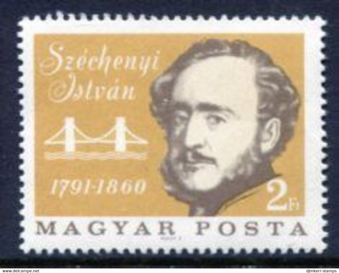 HUNGARY 1966 Szechenyi 175th Anniversary MNH / **.  Michel 2238 - Unused Stamps