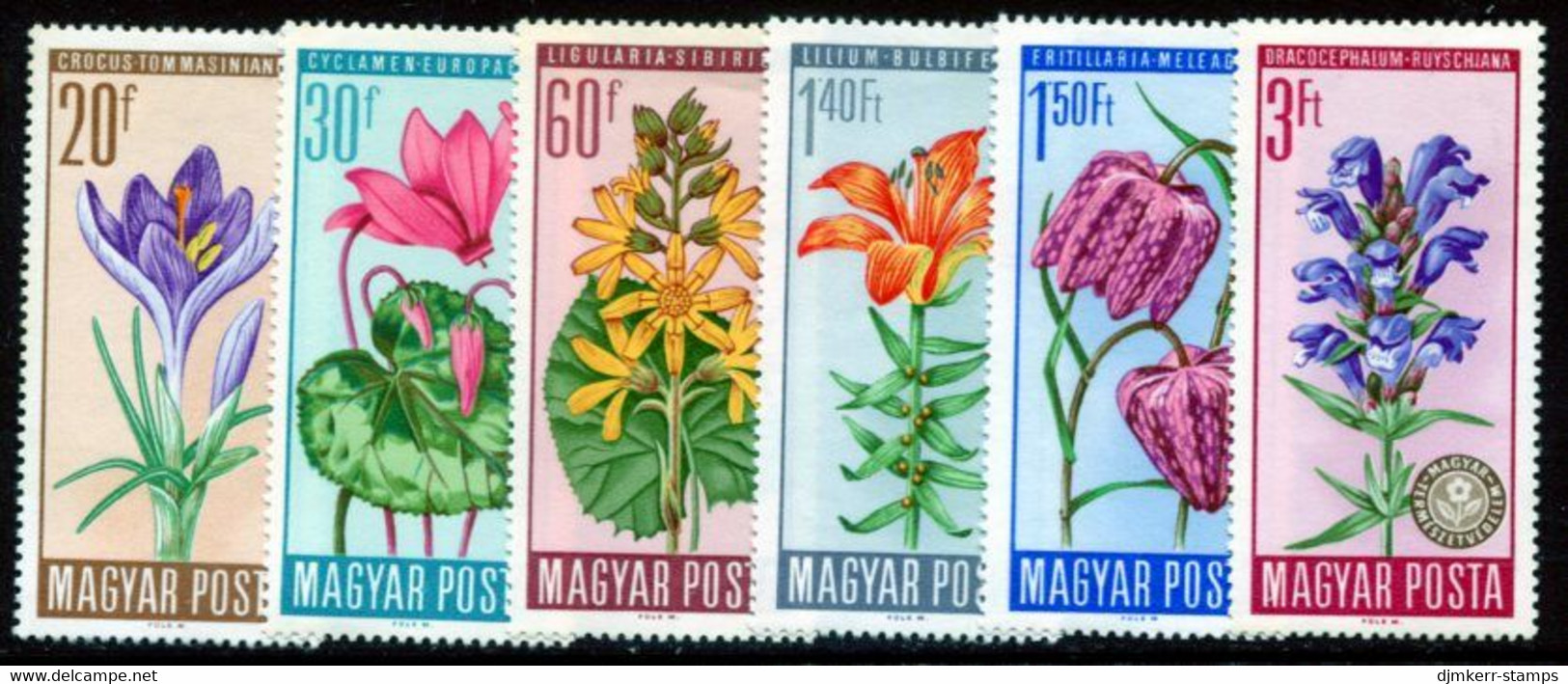 HUNGARY 1966 Protected Flowers MNH / **.  Michel 2212-17 - Ungebraucht
