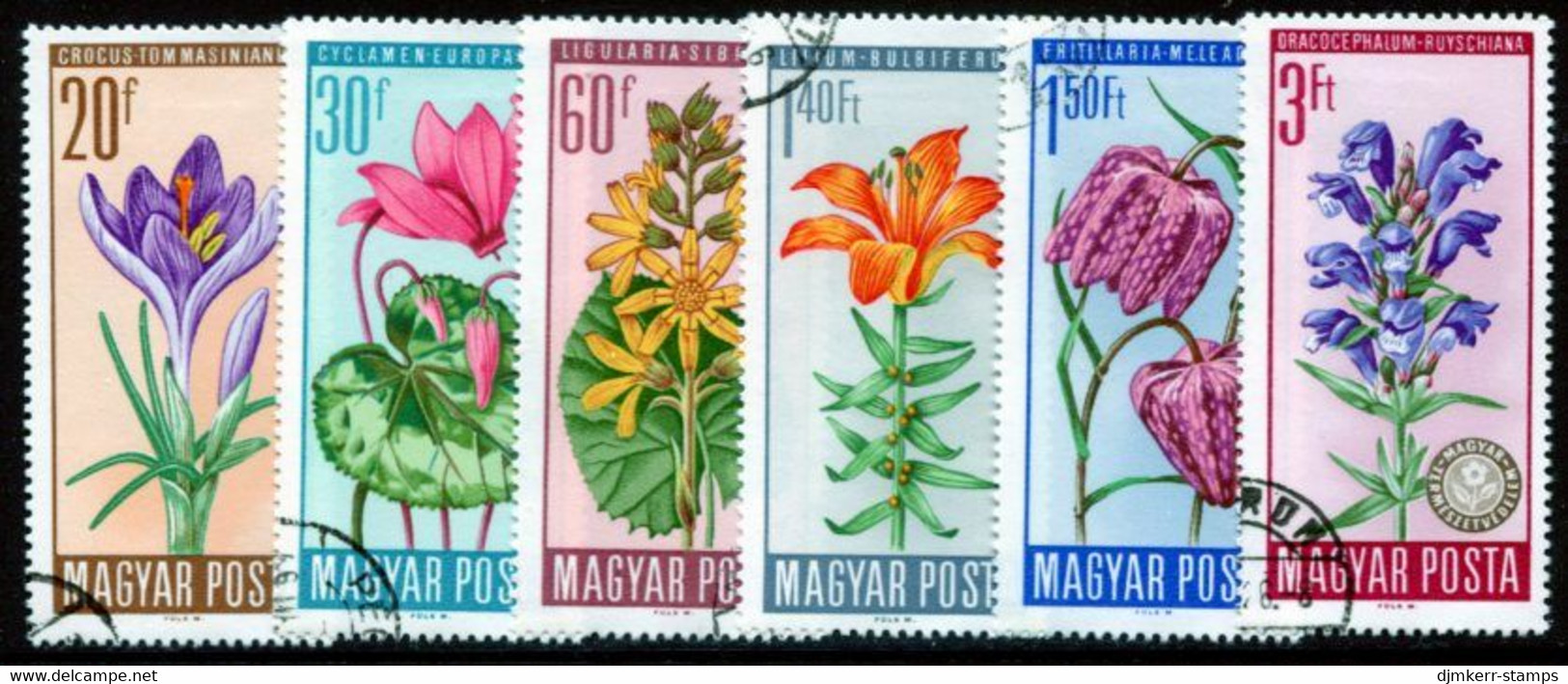 HUNGARY 1966 Protected Flowers Used.  Michel 2212-17 - Usati
