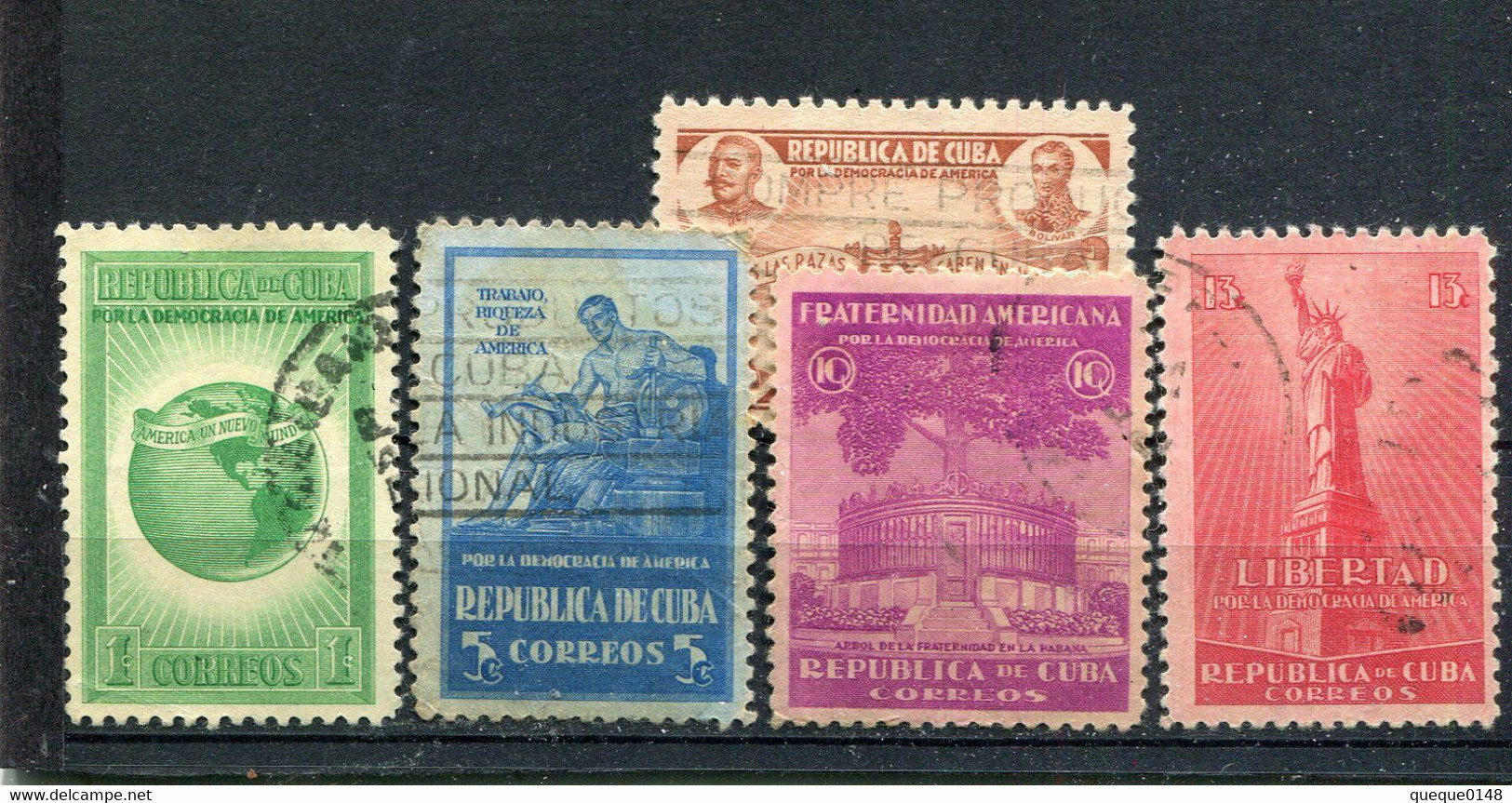 Cuba 1942-43 Yt 269-273 - Usati