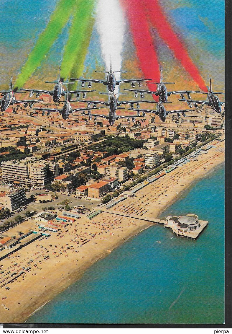 ANNULLO SPECIALE " SENIGALLIA(AN)*27.6.91* CITTA' DI SENIGALLIA_1^ GIORNATA DELL'ALA" SU CARTOLINA FRECCE TRICOLORI - 1991-00: Storia Postale