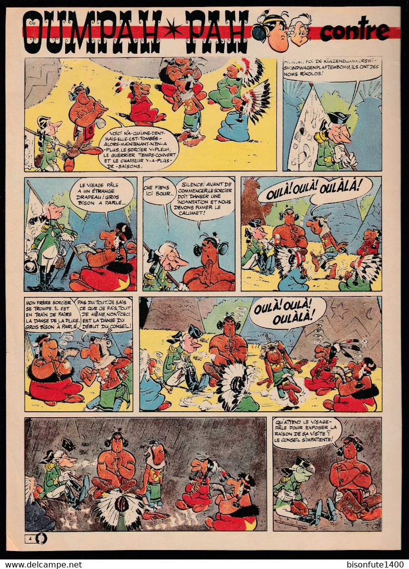 Bandeau Titre De Oumpah-Pah "Contre Foie-Malade" De 1962 Et Inédit Dans Les Bandes Dessinées En Album. - Oumpah-pah