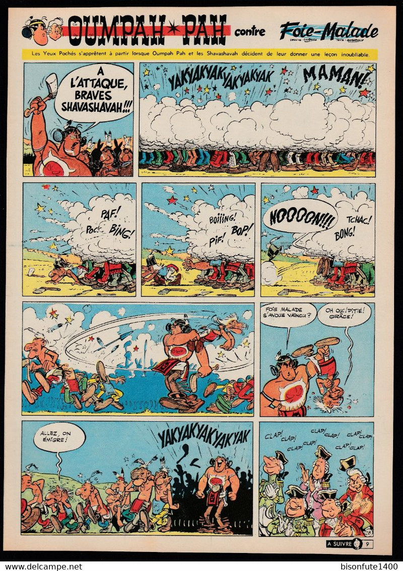 Bandeau Titre De Oumpah-Pah "Contre Foie-Malade" De 1962 Et Inédit Dans Les Bandes Dessinées En Album. - Oumpah-pah