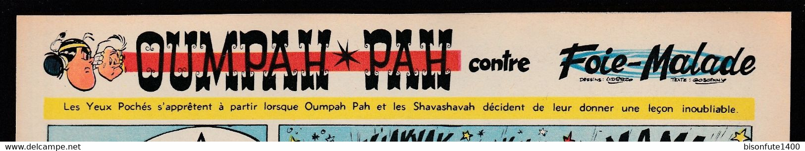 Bandeau Titre De Oumpah-Pah "Contre Foie-Malade" De 1962 Et Inédit Dans Les Bandes Dessinées En Album. - Oumpah-pah