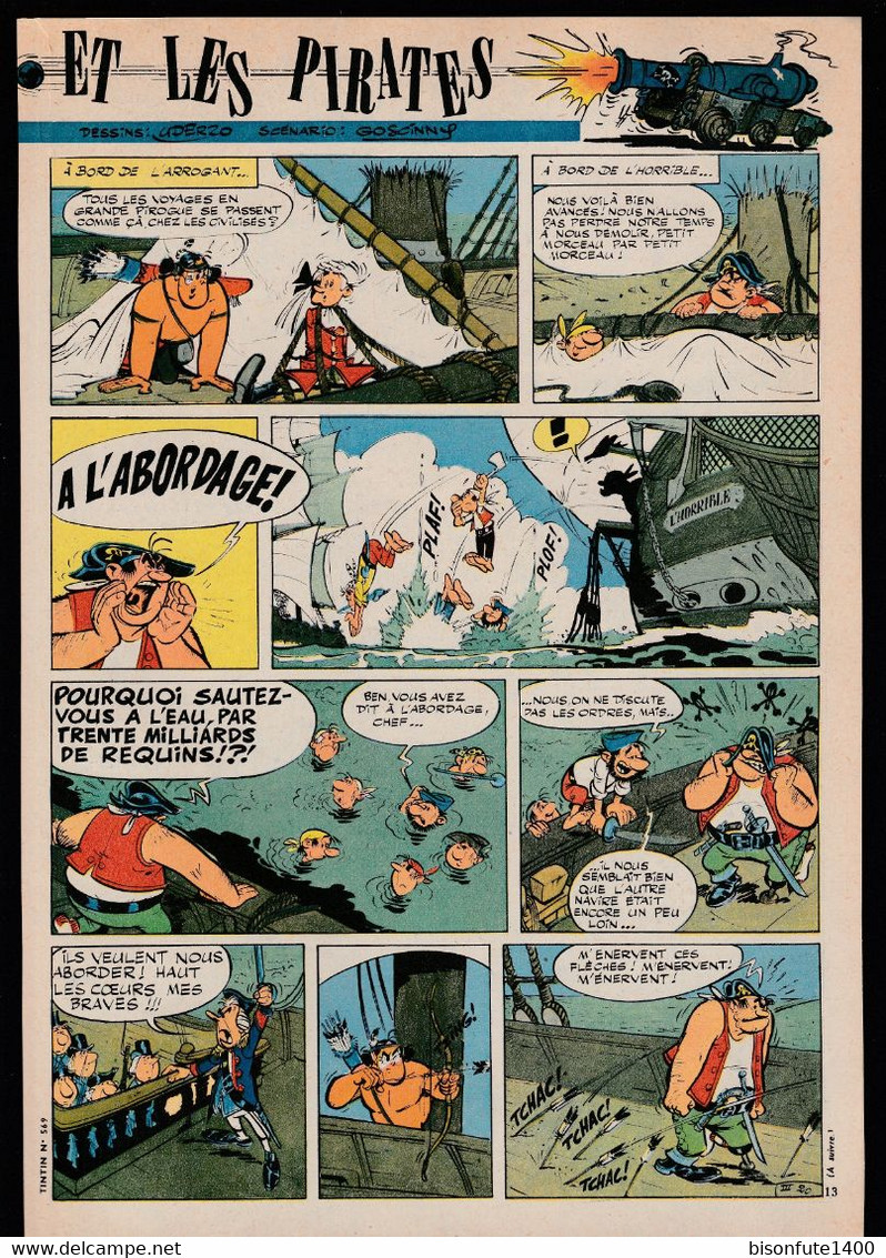 Bandeau Titre De Oumpah-Pah "Et Les Pirates" De 1958 Et Inédit Dans Les Bandes Dessinées En Album. - Oumpah-pah