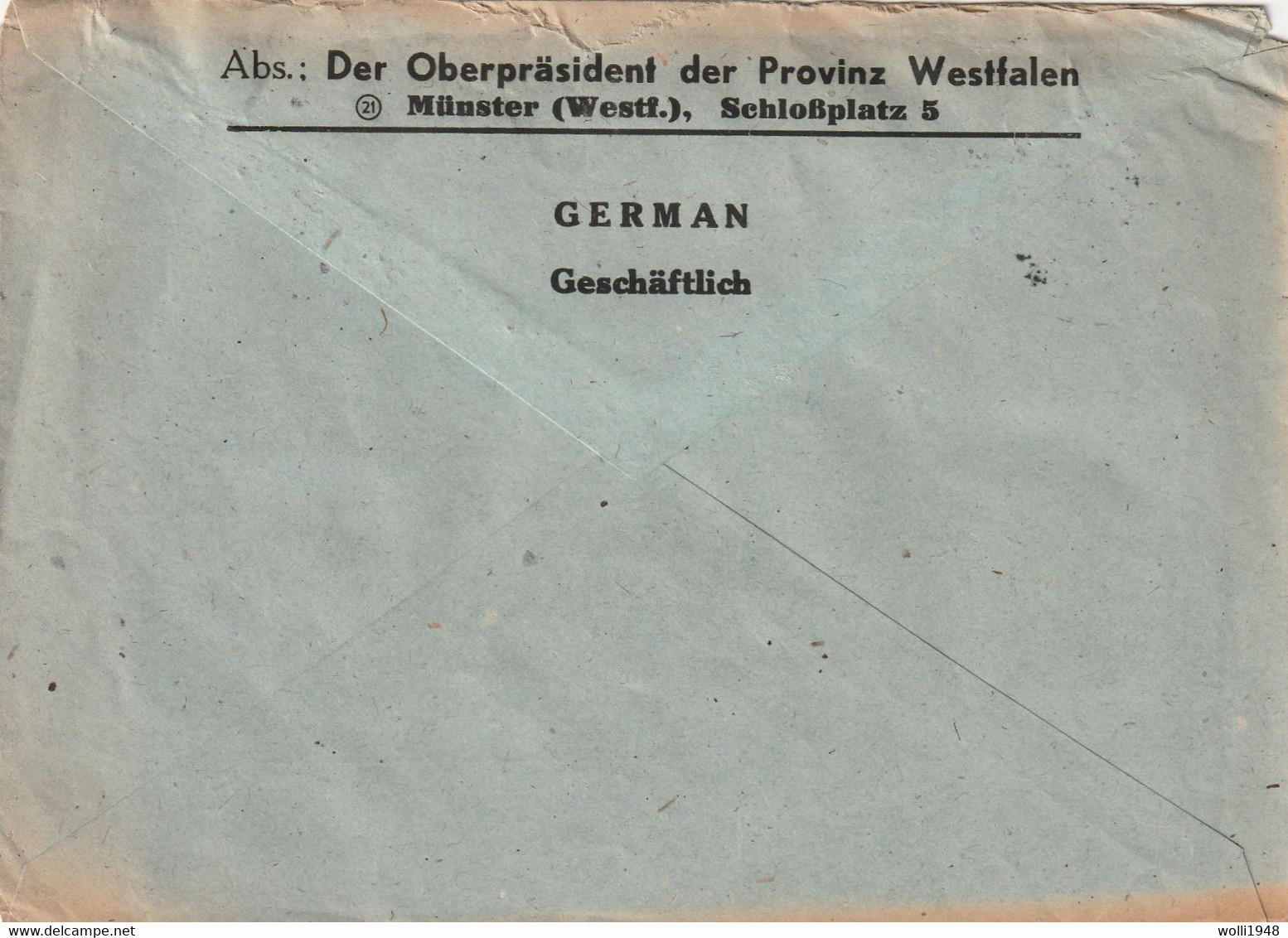 Brief Alliierte Besetzung AM Post Münster 21.5.1946 Frankatur Ist Ein 4er Block - Andere & Zonder Classificatie