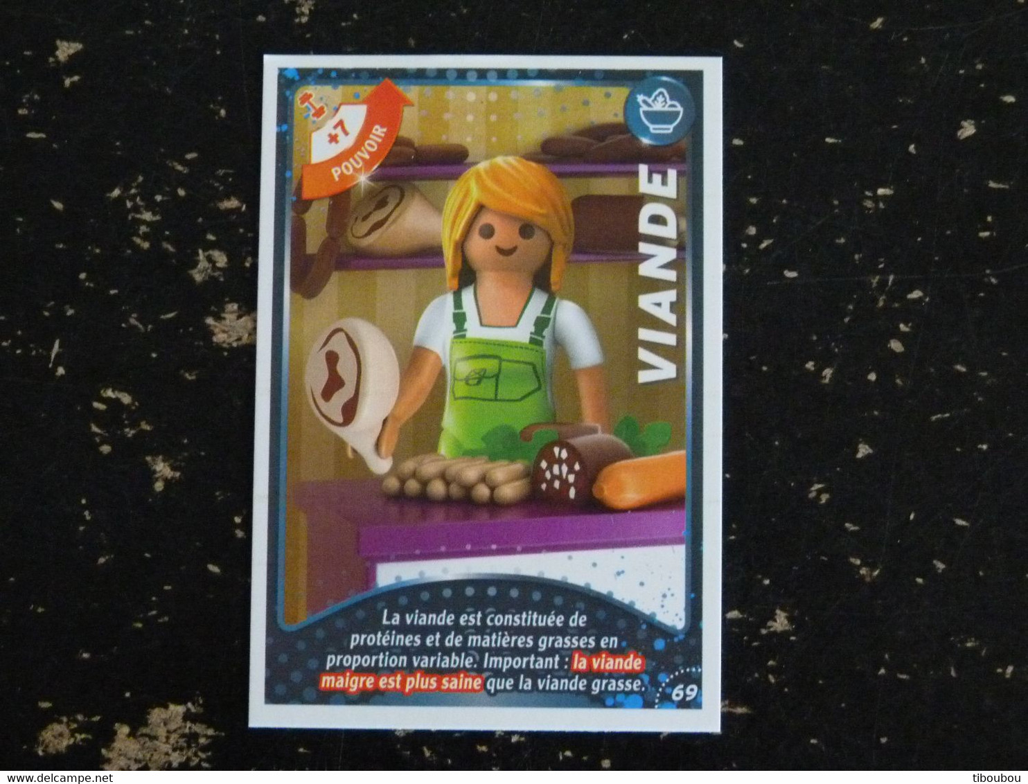 CARTE CARREFOUR PLAYMOBIL N° 69 - VIANDE - Otros & Sin Clasificación