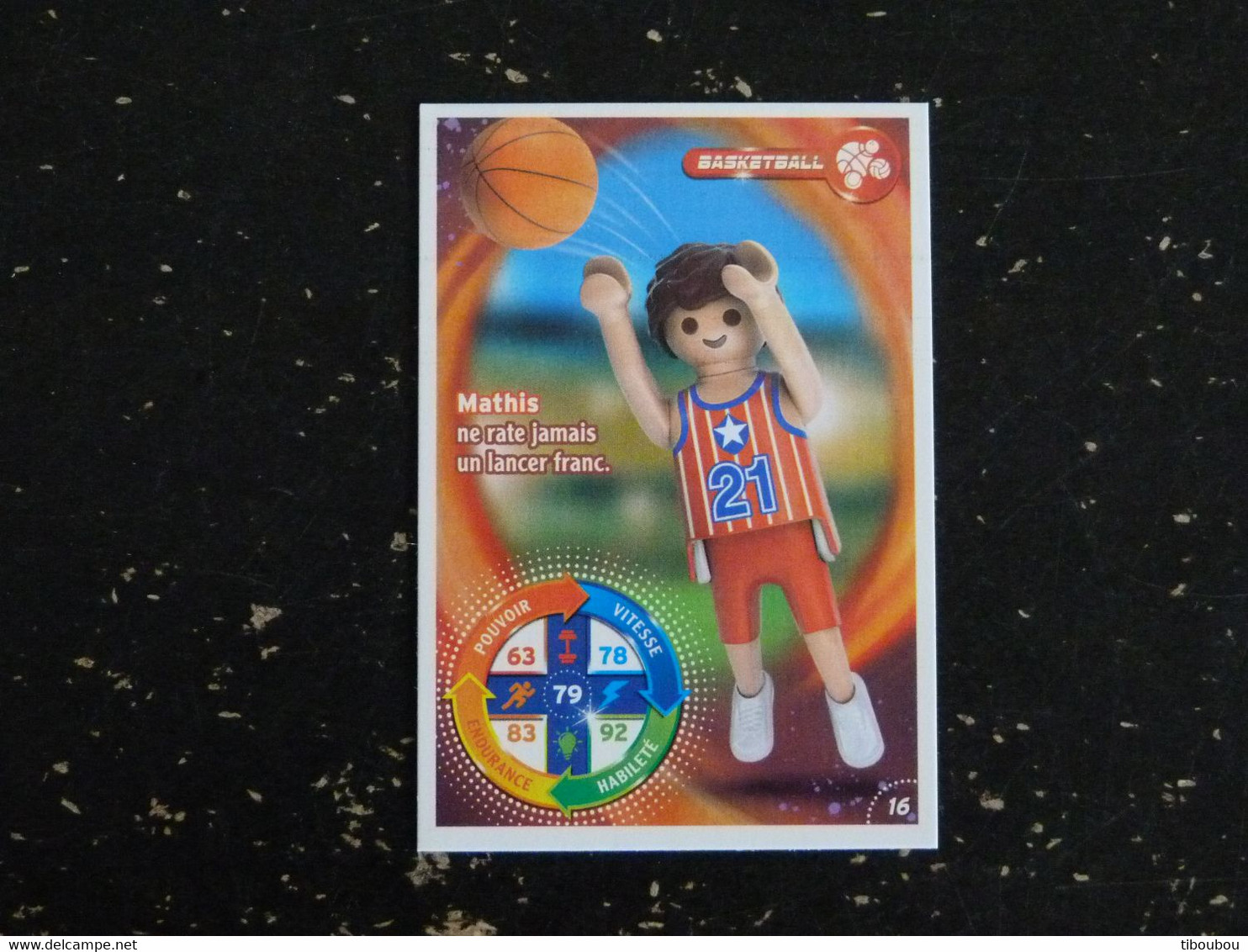 CARTE CARREFOUR PLAYMOBIL N° 16 - BASKET BALL - Autres & Non Classés