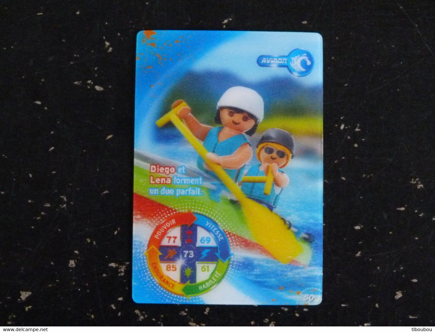 CARTE CARREFOUR PLAYMOBIL N° 50 - AVIRON CANOE KAYAK - Autres & Non Classés