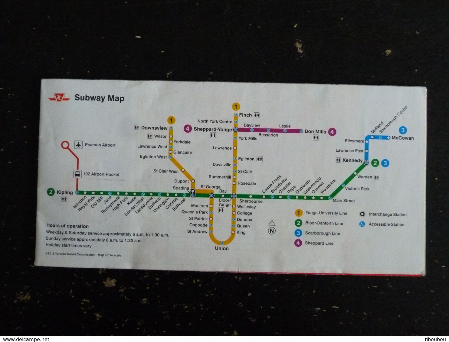 TORONTO ONTARIO CANADA PLAN RESEAU METRO SUBWAY BUS - World