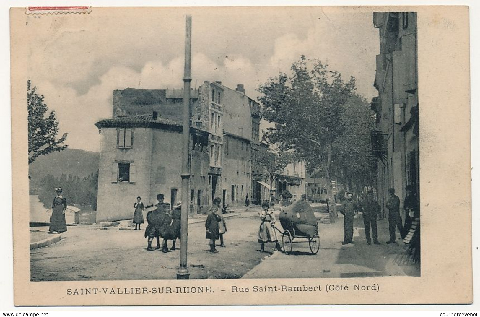 CPA - SAINT-VALLIER-sur-RHÔNE (Drôme) - Rue  Saint Rambert (Côté Nord) - Sonstige & Ohne Zuordnung