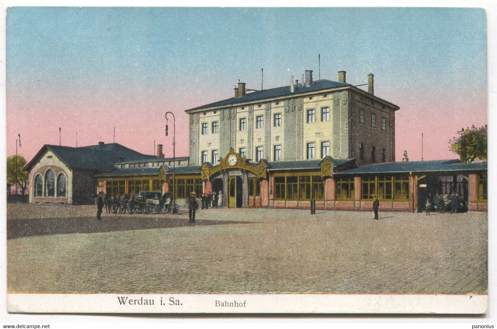 Werdau Germany - Bahnhof Railway Station, Year 1919. - Werdau