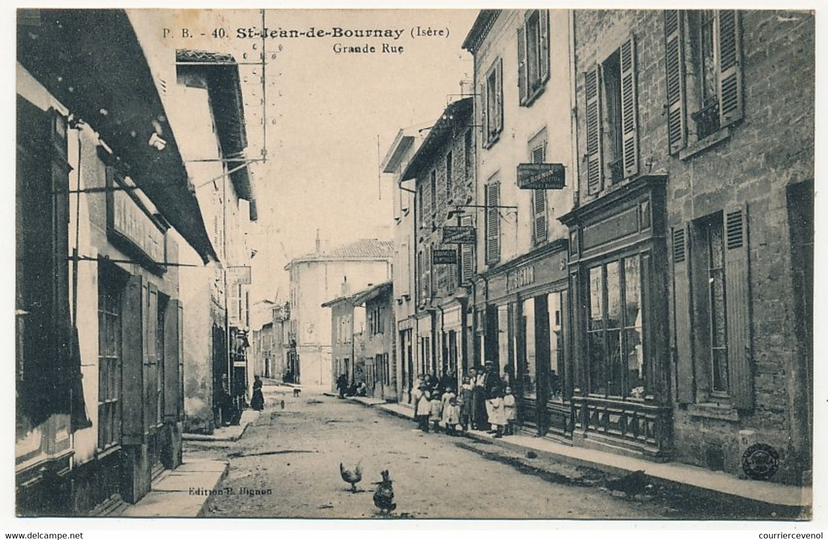 CPA - SAINT-JEAN-de-BOURNAY (Isère) - Grande Rue - Saint-Jean-de-Bournay