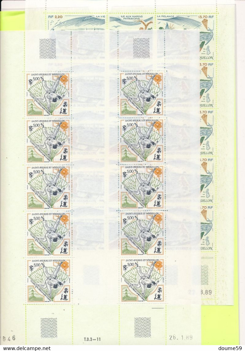 EC-422: ST PIERRE: Lot Avec Feuilles Du N°498**-509A** - Nuevos