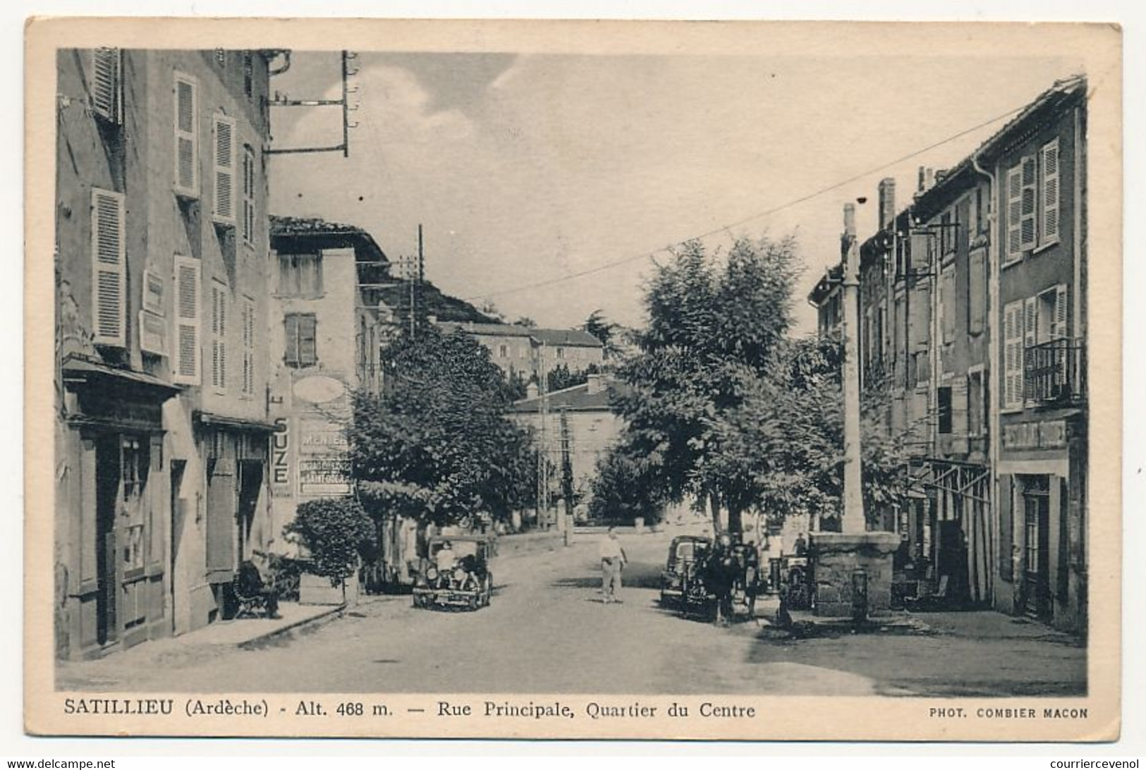 CPA - SATILLIEU (Ardèche) - Rue Principale, Quartier Du Centre - Autres & Non Classés